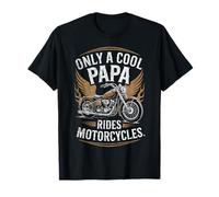 Only a Cool papa Rides Motorcycles for Motorcycle Lover T-Shirt
