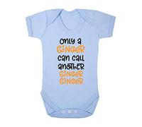 Only A Ginger Can Call Another Statement Baby Grow Vest, 0-3 Months, Pastel Blue