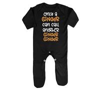 Only A Ginger Can Call Another Statement Baby Romper Jumpsuit with feet, 0-3 Months, Black