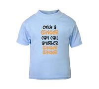 Only A Ginger Can Call Another Statement Short Sleeve Cotton Toddler t Shirt, 1-2 Years, Pastel Blue
