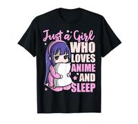 Only a girl who loves anime and sleep T-Shirt