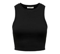 ONLY A/S Women's Onlvilma S/L Cropped Tank Top JRS Noos, Black, L