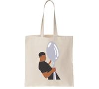 Only a Spoonful (Comically Large Spoon) Canvas Tote Bag - Reusable Cotton Shopping Bag, Natural