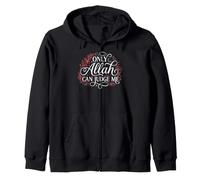Only Allah Can Judge Me Floral Islamic Prayer Zip Hoodie