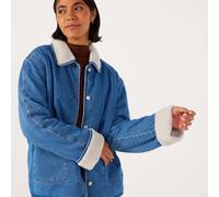 Only Allison Teddy Lined Denim Coat MID BLUE DENIM EXTRA SMALL