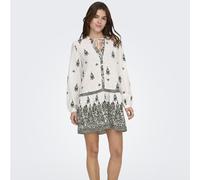 Only Alma Printed Dress OFF WHITE,BLACK EXTRA SMALL