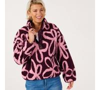 Only Amy Floral Teddy Fleece BURGUNDY,PINK EXTRA SMALL