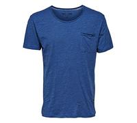 Only and Sons Men's ONSTHUE REG O-Neck NOOS T-Shirt, Blue (True Navy), Small