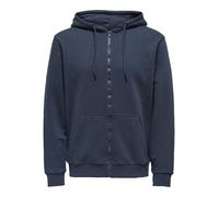 ONLY and SONS ONSCERES ZIP THR. HOODED JUMPER NOOS Hoodie Jacket blue XXL