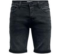 Only & Sons Black Ply Jog 8581 Pim Denim Shorts