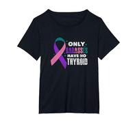 Only Badasses Have No Thyroid Cancer Fighter Warrior Grunge T-Shirt, Women's Plus, Black, 6X