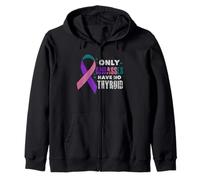 Only Badasses Have No Thyroid Cancer Fighter Warrior Grunge Zip Hoodie