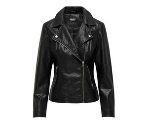 ONLY Bestseller A/S ONLNEWMELISA Women's Faux Leather Biker CC OTW Jacket, Black, S, Schwarz, S