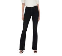 ONLY Bestseller A/S Women's Onlblush Mid Flared DNM Tai1099 Noos Stretch Jeans, Washed Black, 8L UK/XL