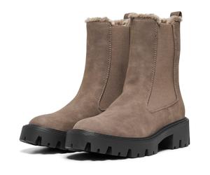 Only BETTY-9 WARM LINED Polyurethane Womens Brown Stone Heeled Ankle Boots - Size UK 8