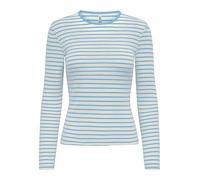 Only 'Betty' Striped Long Sleeve Top Light Blue Stripe