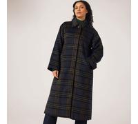 Only Bjork Long Check Coat NAVY CHECK LARGE