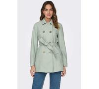 Only Buttoned Trench Coat Green