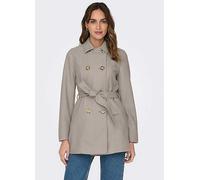 Only Buttoned Trench Coat Taupe