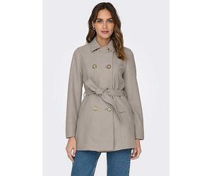 Only Buttoned Trench Coat Taupe