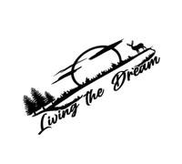 Only Camping and Life Can Not Live Up to Don't You Yearn for Nature Funny Car Stickers Motorcycle Stickers(Black,80X27.8CM)