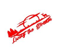 Only Camping and Life Can Not Live Up to Don't You Yearn for Nature Funny Car Stickers Motorcycle Stickers(Red,30X10.4CM)