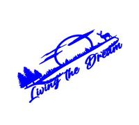 Only Camping and Life Can Not Live Up to Don't You Yearn for Nature Funny Car Stickers Motorcycle Stickers(Blue,80X27.8CM)