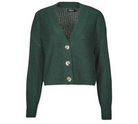 ONLY Women's Short Knitted Cardigan Long Sleeve V-Neck Cardigan Knitted Basic Stretch Sweater ONLCAROL, Colours:DarkGreen, Size:XL