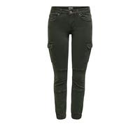 Only Women's Jeans ONLMISSOURI REG ANK LIFE CARGO PNT NOOS DARK GREEN UK 14/"32