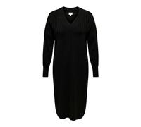 ONLY Women's Carnew Tessa L/S Midi V Dress Noos KNT Knit, Black, L