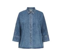 ONLY Carmakoma Cargrace 3/4 DNM Shirt Cro, Medium Blue (Medium Blue Denim), 18