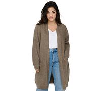 Only Brown / Caribou Curve Long Knitted Cardigan
