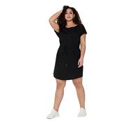 ONLY Carmakoma NOS Women's Carapril Ss Knee Dress Solid Noos, Black, M-46/48