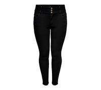 ONLY Carmakoma Women's CARANNA HW SK ANK Jeans Black, 44W x 32L