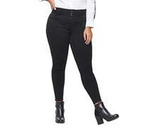ONLY Carmakoma Women's CARANNA HW SK ANK Jeans Black, 46W x 32L