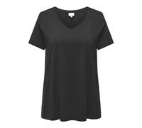 ONLY CARMAKOMA Women's Carbonnie Life S/S V A-Shape Tee Noos T-Shirt, Black, 16/18