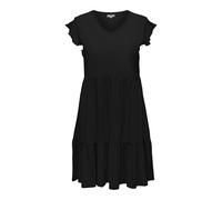 ONLY CARMAKOMA Women's Carmay Life Cap Sl Frill Dress JRS Noos midi, Black, 20-22