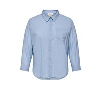 ONLY Carmakoma Women's Carnew Lina Studs LS Shirt WVN, Soft Chambray, 16