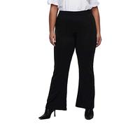 Only Carmakoma Women's CARPEVER Flared Pants Trouser, Black, 24/26