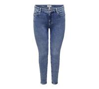 Only Carmakoma Women's Carpower Mid Skinny P Up DNM Soo411 Noos Jeans, Medium Blue (Medium Blue Denim), 46W x 32L