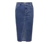 ONLY Carmakoma Women's Carsiri Front Slit Skirt DNM Gua Noos, Medium Blue (Medium Blue Denim), 26