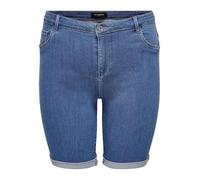 ONLY Carmakoma Women's Carthunder Life Reg Long Shorts DNM Noos, Medium Blue Denim, 22