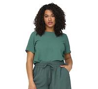 ONLY Carmakoma Women's Carvica Ss Top WVN Noos Blouse, Balsam Green, 18
