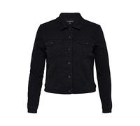 ONLY Carmakoma Women's Carwespa Ls Jacket Black Dnm Denim Jacket