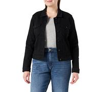 ONLY CARMAKOMA Women's CARWESPA LS JACKET BLACK DNM Denim Jacket, Black, 44