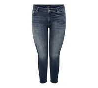 ONLY CARMAKOMA Women's Carwilly Life Reg Sk ANK RW REA422 Noos Jeans, Blue Black Denim, 46/32, Blue Black Denim, 46W x 32L