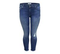 ONLY Carmakoma Womens Carwilly Reg Ank Mbd Noos Skinny Jeans, Blue (Medium Blue Denim Medium Blue Denim), 42 UK