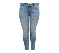 ONLY Carmakoma Women's CARWILLY REG ANK SK Jeans REA1467 NOOS, Light Blue Denim, 50W x 32L