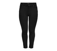 ONLY CARMAKOMA Women's Carwilly Reg Sk Ak Raw Rea2343 Noos Jeans, Black, 46W / 34L EU, Black, 46W x 34L