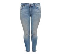 ONLY Carmakoma Women's CARWILLY REG ANK SK Jeans REA1467 NOOS, Light Blue Denim, 50W x 32L